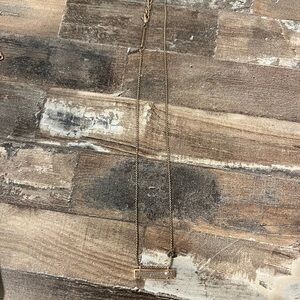 kendra scott white drusy rose gold bar necklace